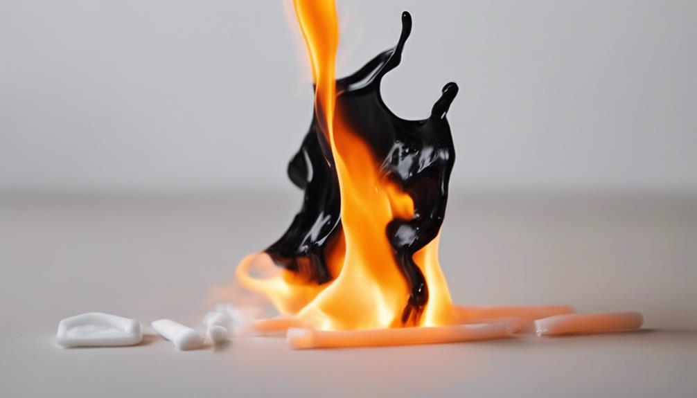 identifying burning polystyrene foam